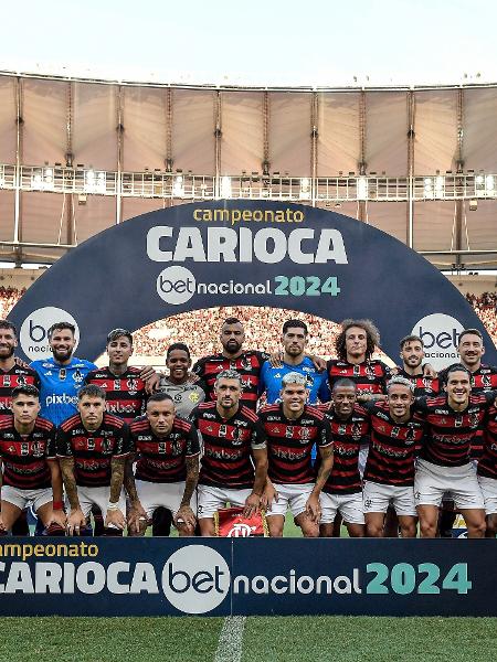 Jogadores do Flamengo campeão carioca 2024