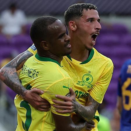 Rayners comemora gol marcado pelo Mamelodi Sundowns contra o Ulsan no Mundial de Clubes Rayners comemora gol marcado pelo Mamelodi Sundowns contra o Ulsan no Mundial de Clubes