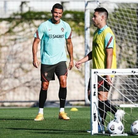 Cristiano Ronaldo treina com seleção portuguesa em preparação para Liga das Nações - Reprodução/Instagram