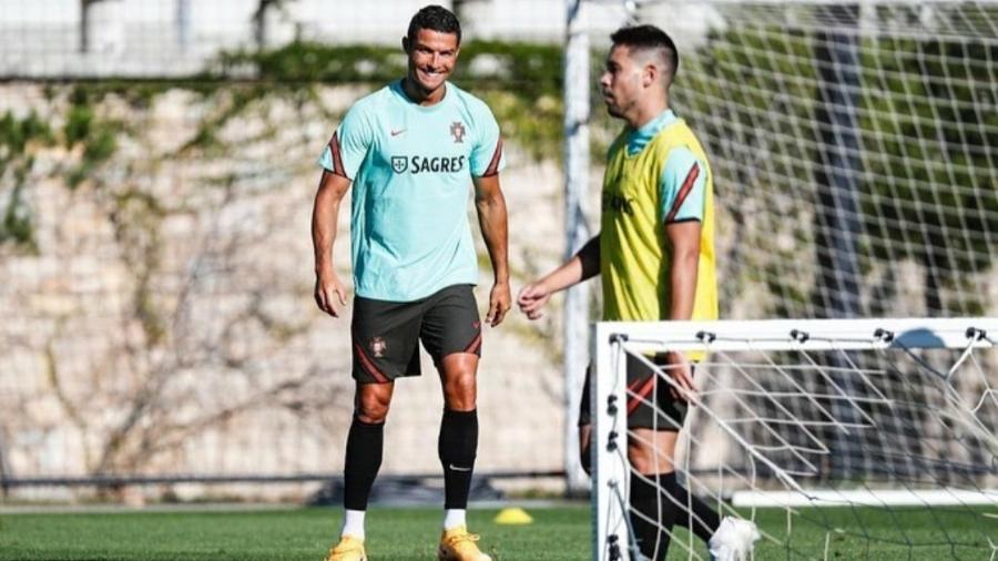 Cristiano Ronaldo treina com seleção portuguesa de olho na Liga das Nações - Reprodução/Instagram