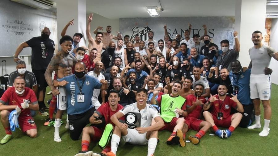 Santos registra festa após classificação à semifinal da Copa Libertadores - Divulgação