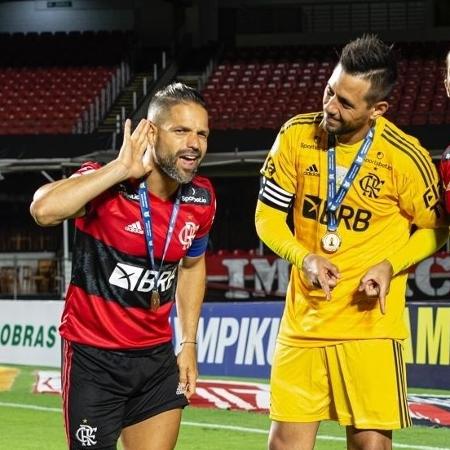 Diego Ribas e Diego Alves se despedirão do Flamengo na partida contra o Avaí neste sábado (12) - Reprodução
