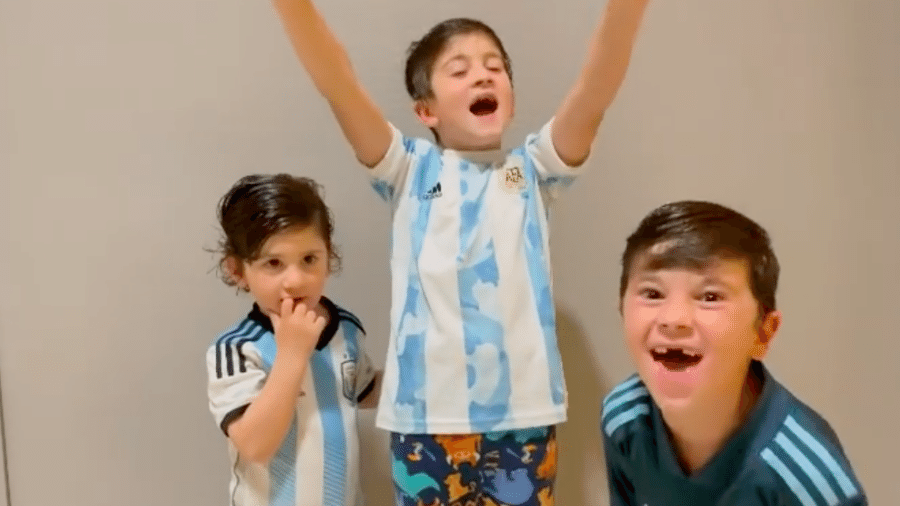 Filhos de Messi comemoram título da Argentina na Copa América - Instagram