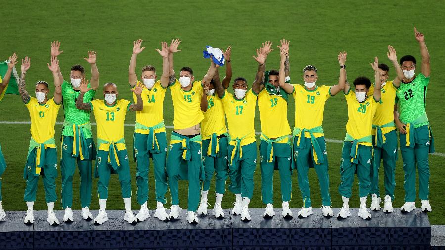 Seleção brasileira de futebol conquista o ouro na final contra a Espanha nos Jogos Olímpicos de Tóquio - Clive Mason/Getty Images