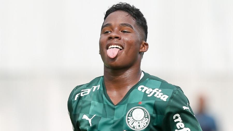Endrick tem apenas 15 anos e se destacou na estreia do Palmeiras na Copinha, contra o Assu - Fabio Menotti/ Palmeiras