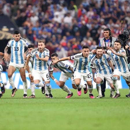 Jogadores da Argentina comemoram a vitória na final da Copa do Mundo de 2022 - Divulgação/Fifa