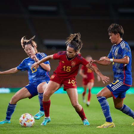 Amistoso do futebol feminino entre Espanha e Japão, ocorrido em 2022