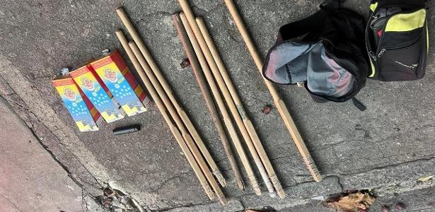 Detenção de torcedores vascaínos antes do clássico Flamengo-Vasco.