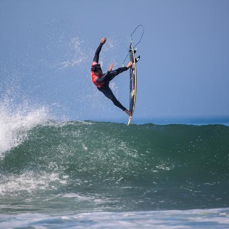 Italo Ferreira, durante o WSL Finals 2024 - Tony Heff/World Surf League via Getty Images