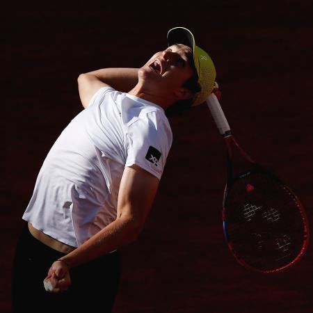 João Fonseca em ação contra Moller, da Dinamarca, no Masters 1000 de Madri João Fonseca em ação contra Moller, da Dinamarca, no Masters 1000 de Madri