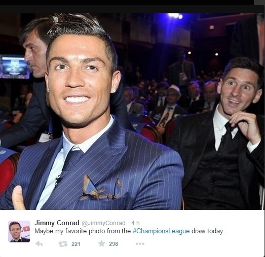 Messi invade foto de Cristiano Ronaldo