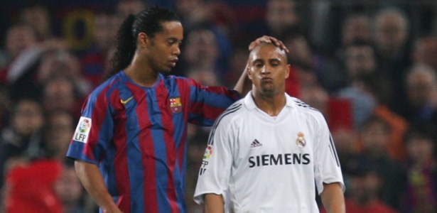 Ronaldinho e Roberto Carlos participam de jogo com famosos em Orlando, futebol internacional