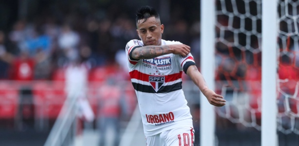 Cueva comemora primeiro gol do São Paulo sobre o Ituano - Marcello Zambrana/AGIF