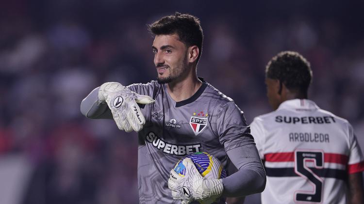 Rafael em ação durante São Paulo x Grêmio, partida do Campeonato Brasileiro