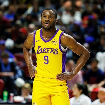 Bronny James, filho de LeBron, durante jogo da NBA Summer League