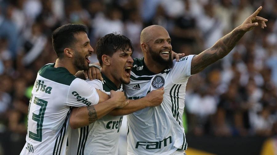 Luan e Gustavo Gómez (à esquerda) tentam ampliar sequência impressionante sem sofrer gols - Cesar Greco/Ag. Palmeiras/Divulgação