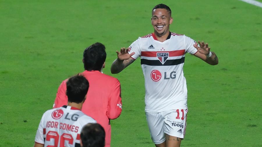 Luciano celebra gol marcado pelo São Paulo na final contra o Palmeiras - Marcello Zambrana/AGIF