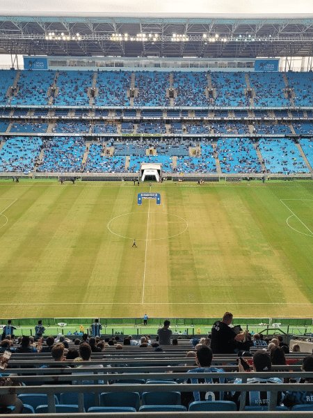 Arena do Grêmio antes da partida contra o CRB - Reprodução