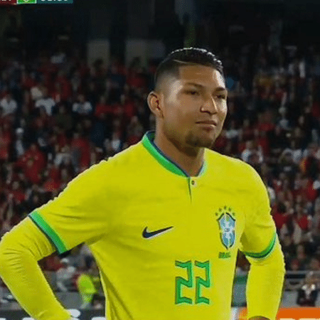 Rony durante jogo da seleção brasileira contra o Marrocos em amistoso - Reprodução/TV Bandeirantes