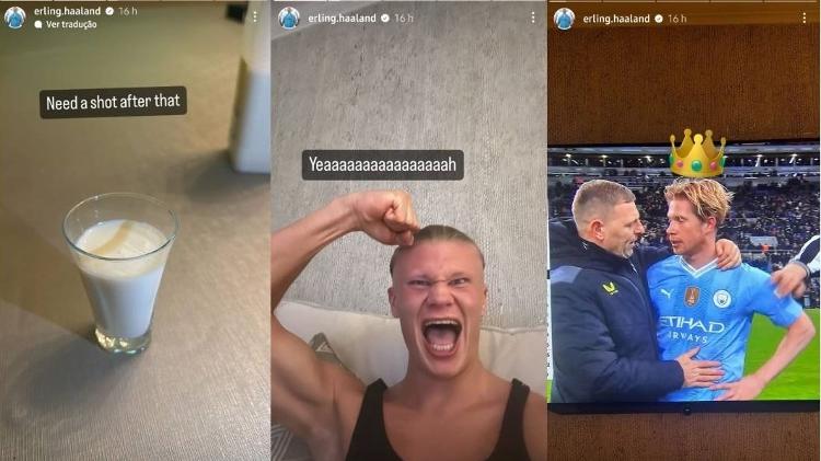 Haaland comemora vitória do Manchester City sobre o Newcastle nas redes sociais