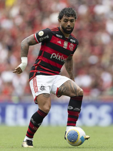 Gabigol, do Flamengo, em ação no jogo contra o Vitória, pelo Brasileirão - Andre Mourao/Agif