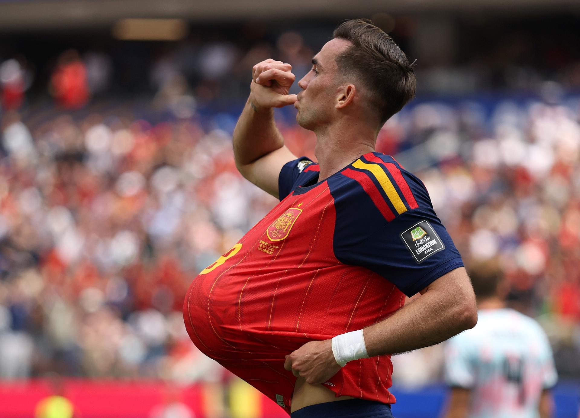 Fabián Ruiz comemora gol da Espanha contra a Bélgica, nas quartas de final da Copa do Mundo - undefined