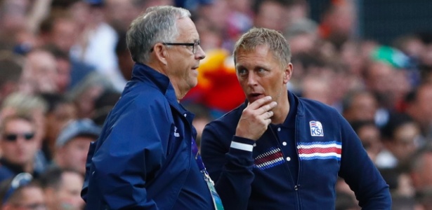 Lars Lagerback e Heimir Hallgrimsson, técnicos da Islândia na Euro 2016 - Eddie Keogh/Reuters