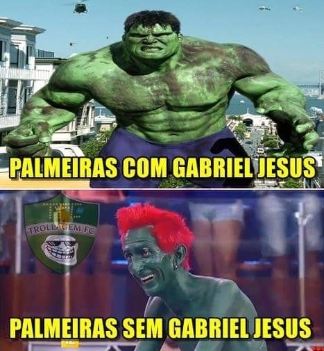 Torcedores tiram sarro da ausência de Gabriel Jesus do Palmeiras - Reprodução
