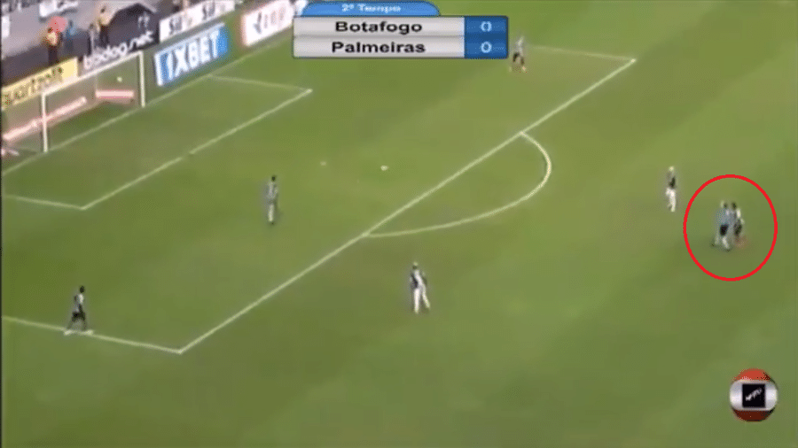 Vídeo mostra que árbitro teria indicado reinício de Botafogo x Palmeiras - Reprodução