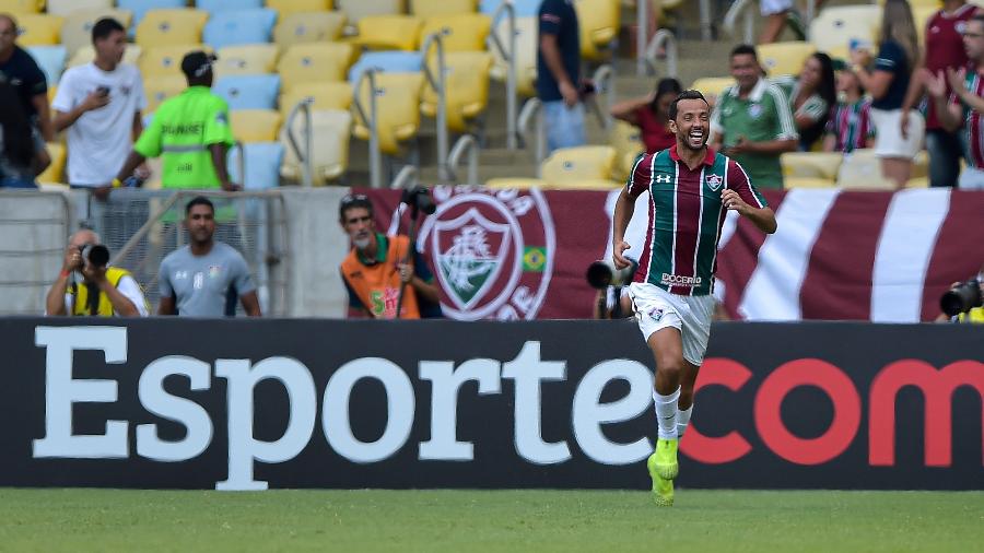 Nenê, do Fluminense, comemora gol diante do Botafogo pelo Campeonato Carioca - Thiago Ribeiro/AGIF