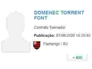 Contrato de Domènec com Flamengo é regularizado junto à CBF - Reprodução - Reprodução