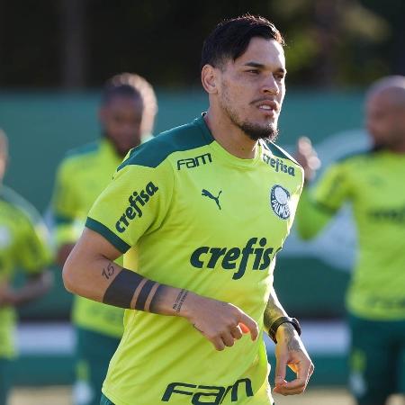 Gustavo Gómez, zagueiro do Palmeiras, em treino na Academia de Futebol - Cesar Greco