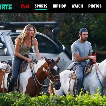 Gisele Bündchen passeia a cavalo com instrutor de jiu-jitsu - Reprodução/TMZ