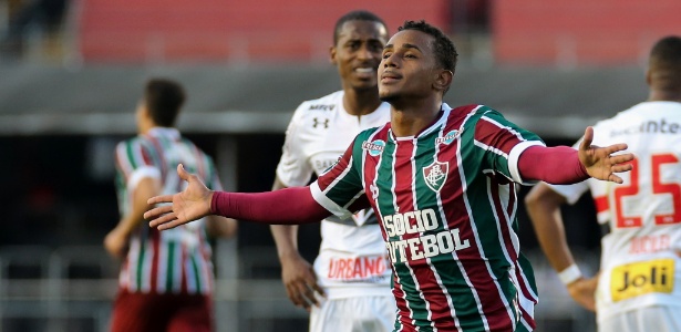 Wendel sai para comemorar gol do Fluminense contra o São Paulo - LUCAS MERÇON / FLUMINENSE F.C.