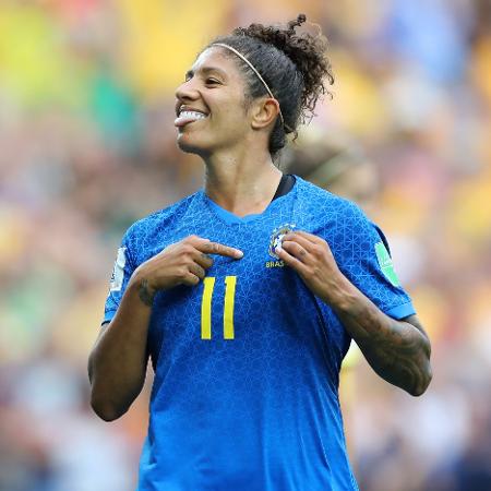 Cristiane comemora gol da seleção brasileira sobre a Austrália  - Elsa/Getty Images