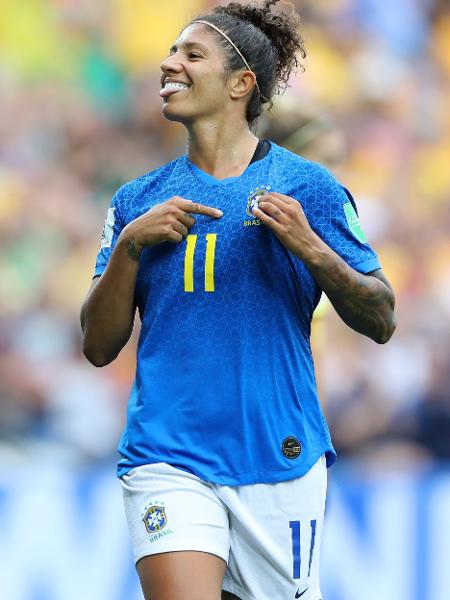 Cristiane comemora gol da seleção brasileira sobre a Austrália  - Elsa/Getty Images