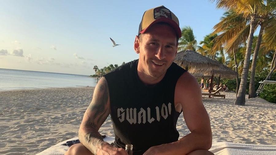 Férias de Messi na praia - Reprodução/Instagram