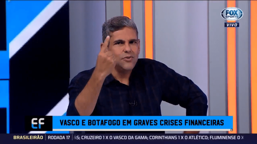 Apresentador João Guilherme no programa "Expediente Futebol", do Fox Sports - Reprodução/Fox Sports