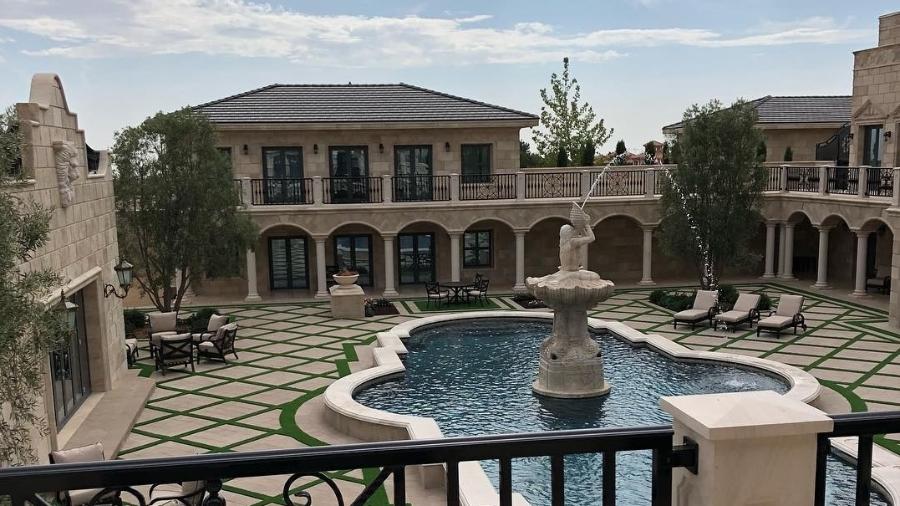 Vista da luxuosa mansão do ex-lutador Floyd Mayweather Jr., em Las vegas - Reprodução/Instagram/Floyd Mayweather Jr.