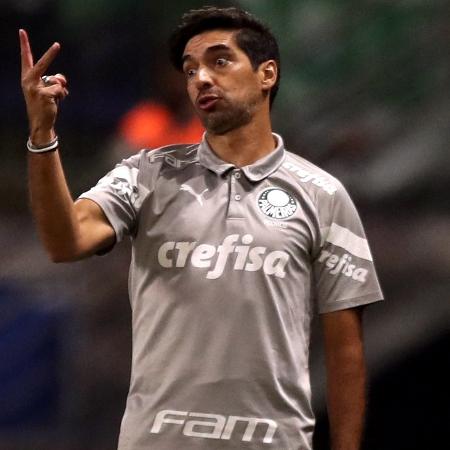 Abel Ferreira, técnico do Palmeiras, durante jogo contra o Botafogo, pela Libertadores