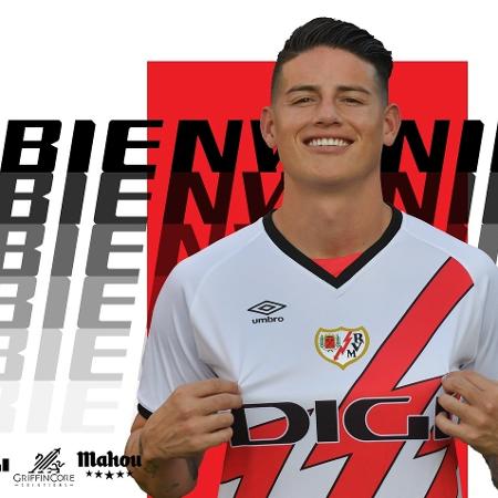 James Rodriguez foi anunciado pelo Rayo Vallecano, da Espanha