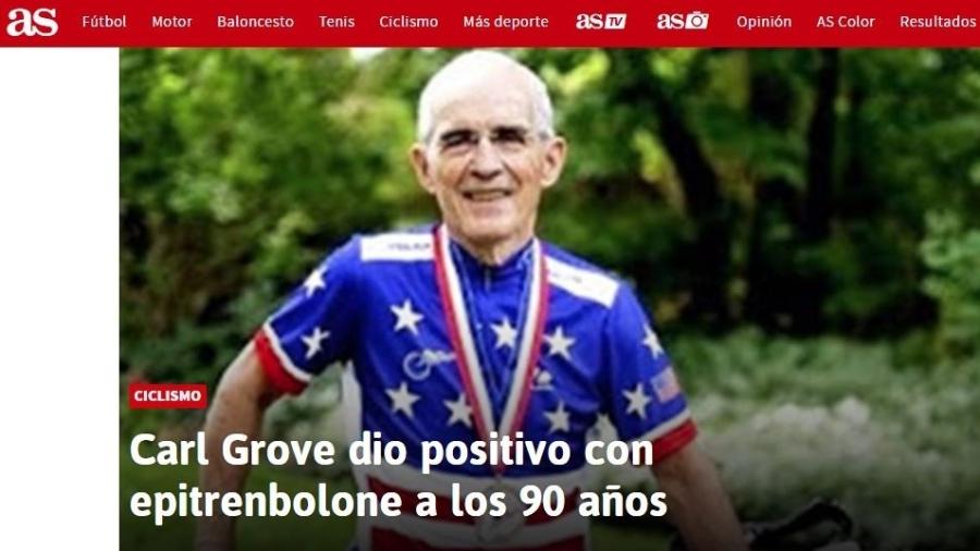 Carl Grove, de 90 anos, foi testado positivo em um controle de doping - Reprodução/AS