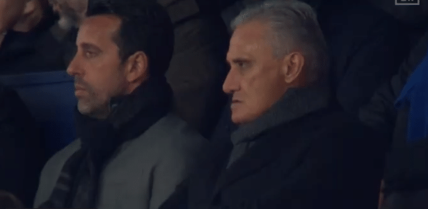 Tite e Edu Gaspar no Parque dos Príncipes - Reprodução - Reprodução