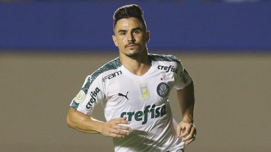 Willian comemora gol do Palmeiras contra o Goiás; atacante deve seguir no time titular - Cesar Greco/Ag. Palmeiras/Divulgação