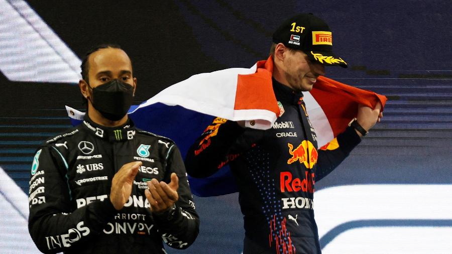 Lewis Hamilton foi ultrapassado por Max Verstappen na última volta do GP de Abu Dhabi - REUTERS/Hamad I Mohammed