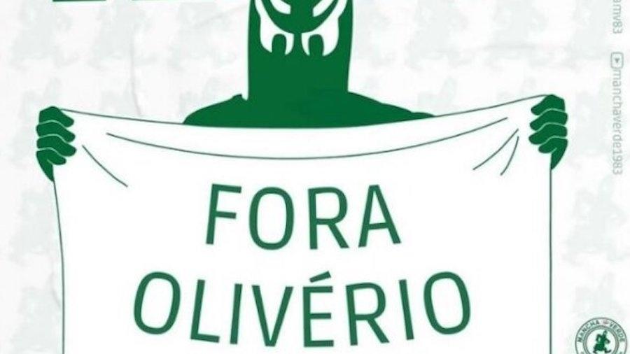 Torcida do Palmeiras pede a saída de Olivério Júnior do Clube - Reprodução