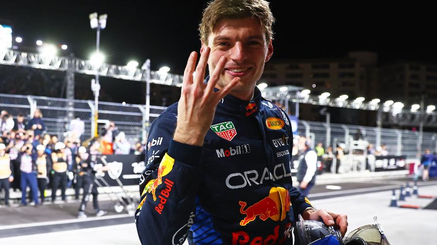 Max Verstappen celebra o tetra campeonato na Fórmula 1