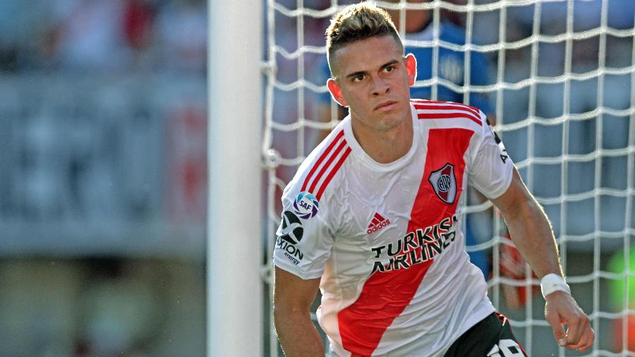 Rafael Borré, atacante do River Plate, pode ser negociado com clube da Inglaterra - Alejandro Pagni/AFP