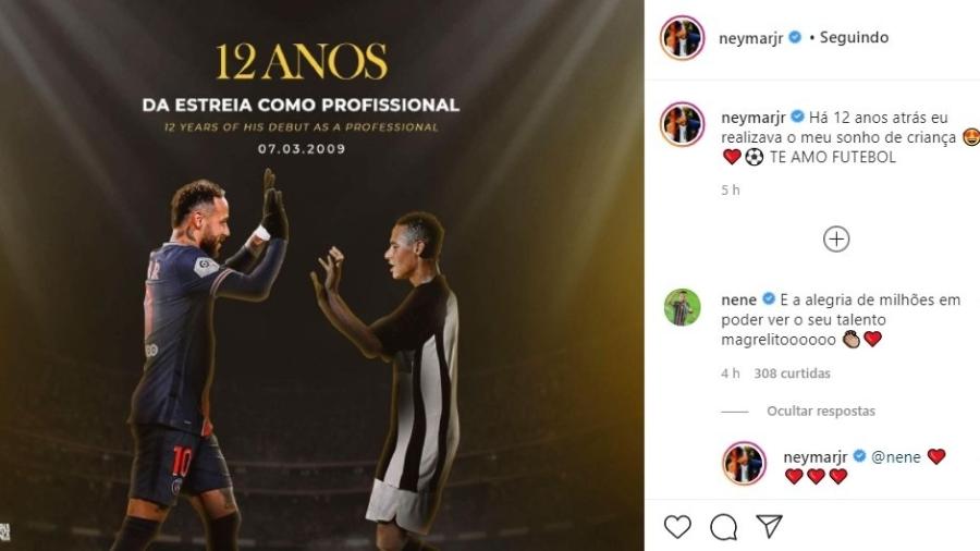 Neymar celebra 12 anos da estreia como profissional: Sonho de criança - Reprodução/Instagram