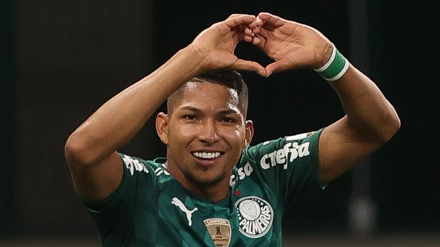 Rony comemora o gol do Palmeiras no Allianz Parque pela Libertadores - Cesar Greco/ Palmeiras